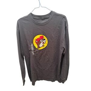 Buc-ee’s Bucees Long Sleeve Tonal Tee T Shirt Large Logo Gas Station Beaver